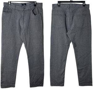 Theory Men's Grey Cotton Professional Slacks Work Pants Trousers